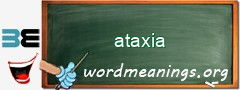 WordMeaning blackboard for ataxia